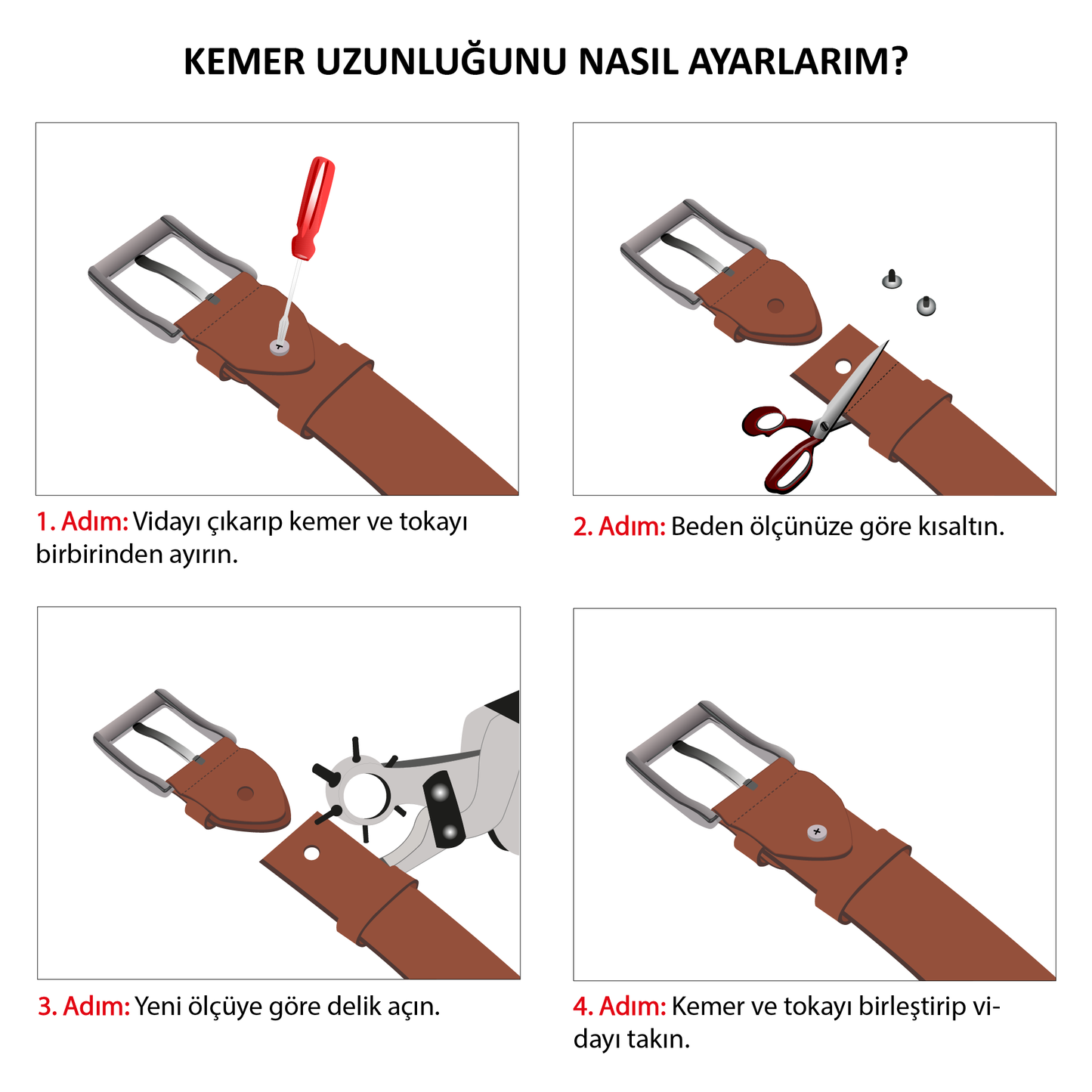 Hakiki Manda Derisi Erkek Kemeri Spor ve Klasik Uyumlu