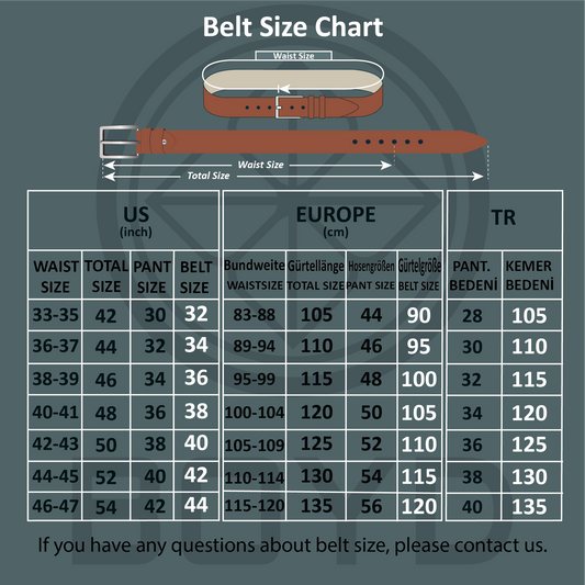 Hakiki Manda Derisi Erkek Kemeri Spor ve Klasik Uyumlu