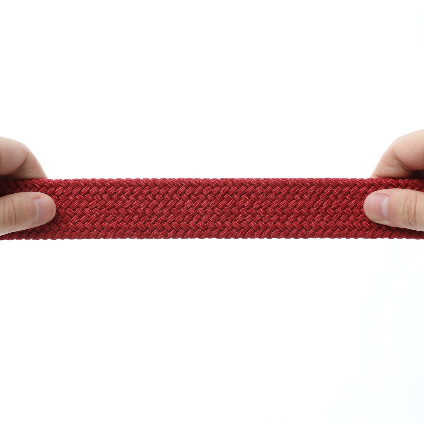 Rahat ve Şık Örgü Erkek Kemeri, Uniseks Kullanıma Uygun Kemer, Hakiki Deri Aksesuarlı Elastik Erkek Kemer, 3.5 cm Genişlik