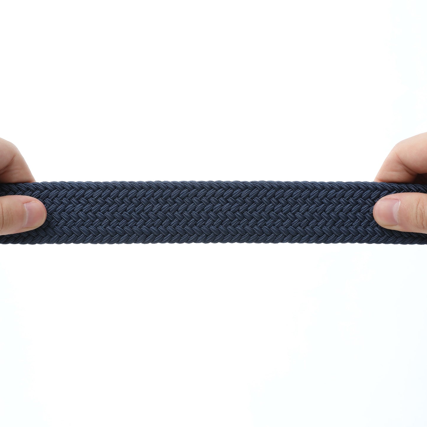 Rahat ve Şık Örgü Erkek Kemeri, Uniseks Kullanıma Uygun Kemer, Hakiki Deri Aksesuarlı Elastik Erkek Kemer, 3.5 cm Genişlik